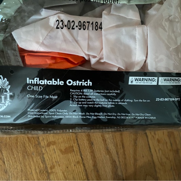 Spirit Halloween Inflatable Blow Up Ostrich Child One Size Fits Most Costume - Picture 3 of 3